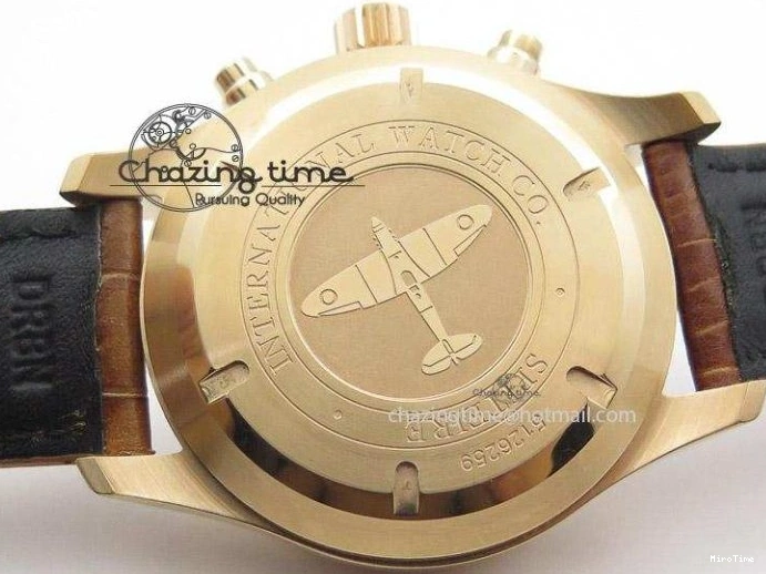MIROTIME 0520 Youthful Pilot Chrono RG 3878 Gray Dial on Light Brown Leather Strap A 7394